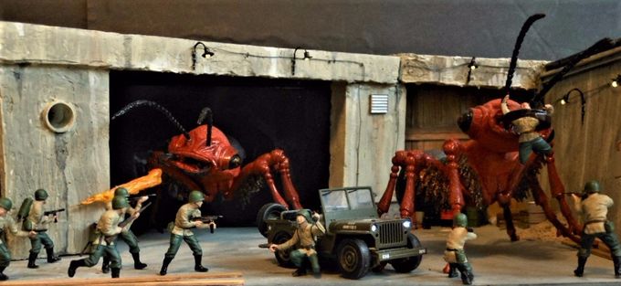 Panoramic shot of the whole diorama.  Click on photo once for a larger image.