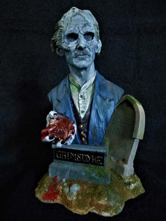 The completed bust of Arthur Grimsdkye. Why anyone would screw with someone whose name is 